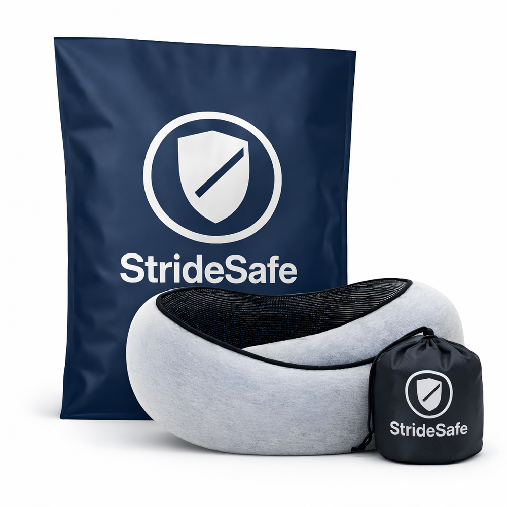 StrideSafe™ Nackenkissen – Schlafen Sie sicher und bequem!